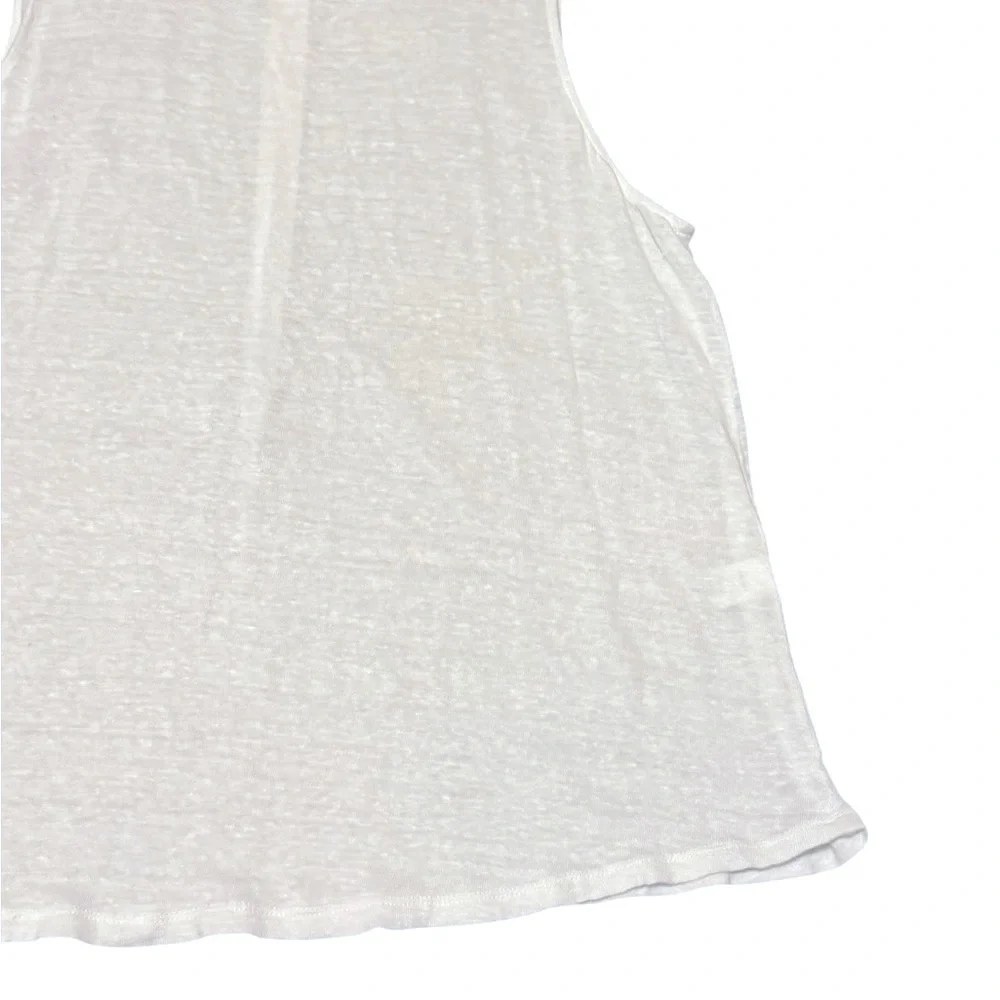 Women’s J.Jill Love Linen Sleeveless White Lightweight Top
